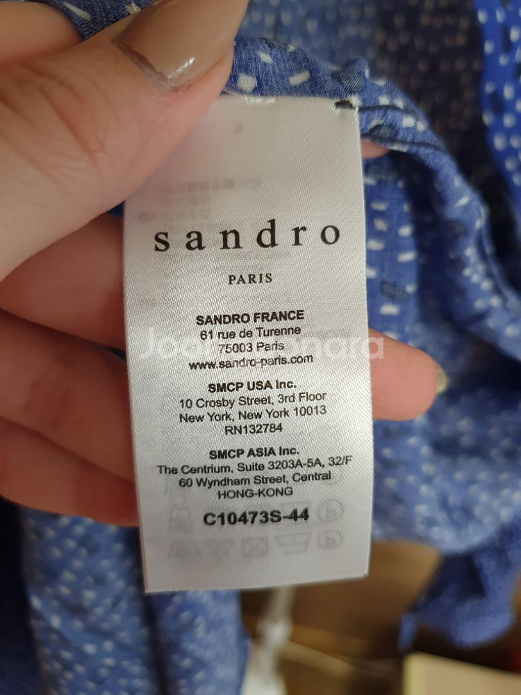 산드로 패턴 셔츠 M (100)--5
