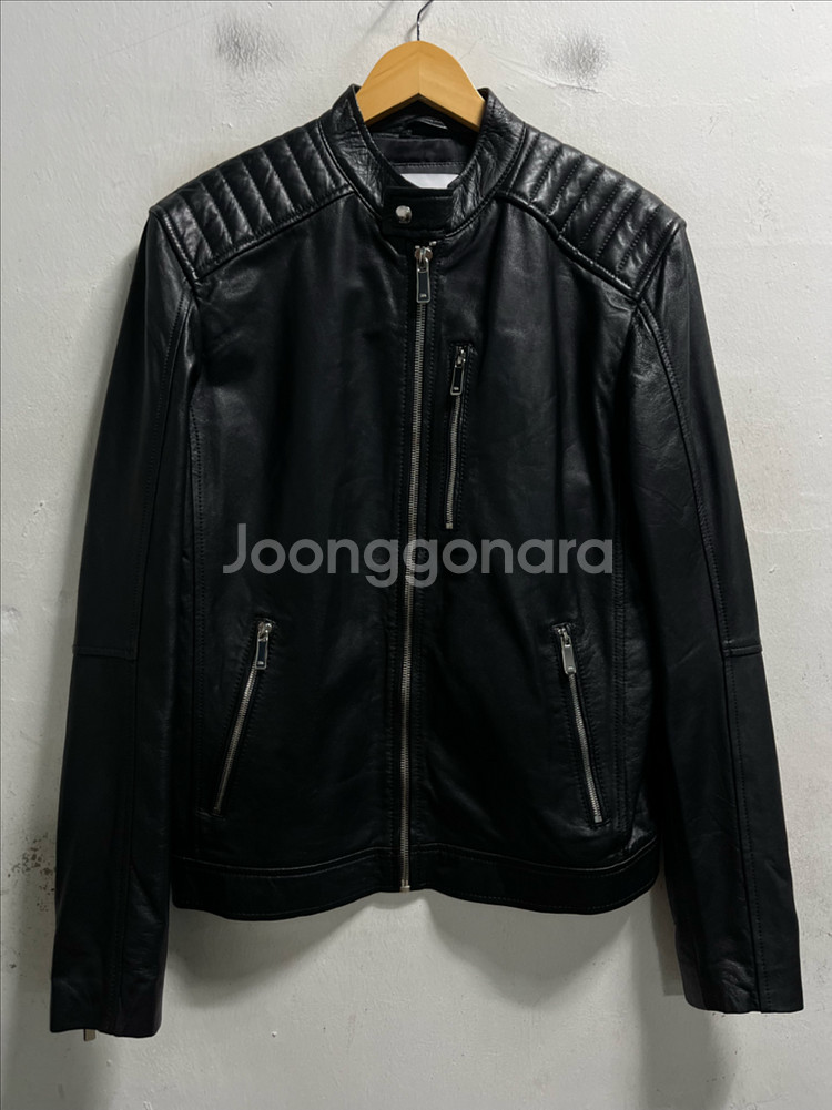 95-100 ZARA 자라 레더 양가죽 바이커 자켓--0