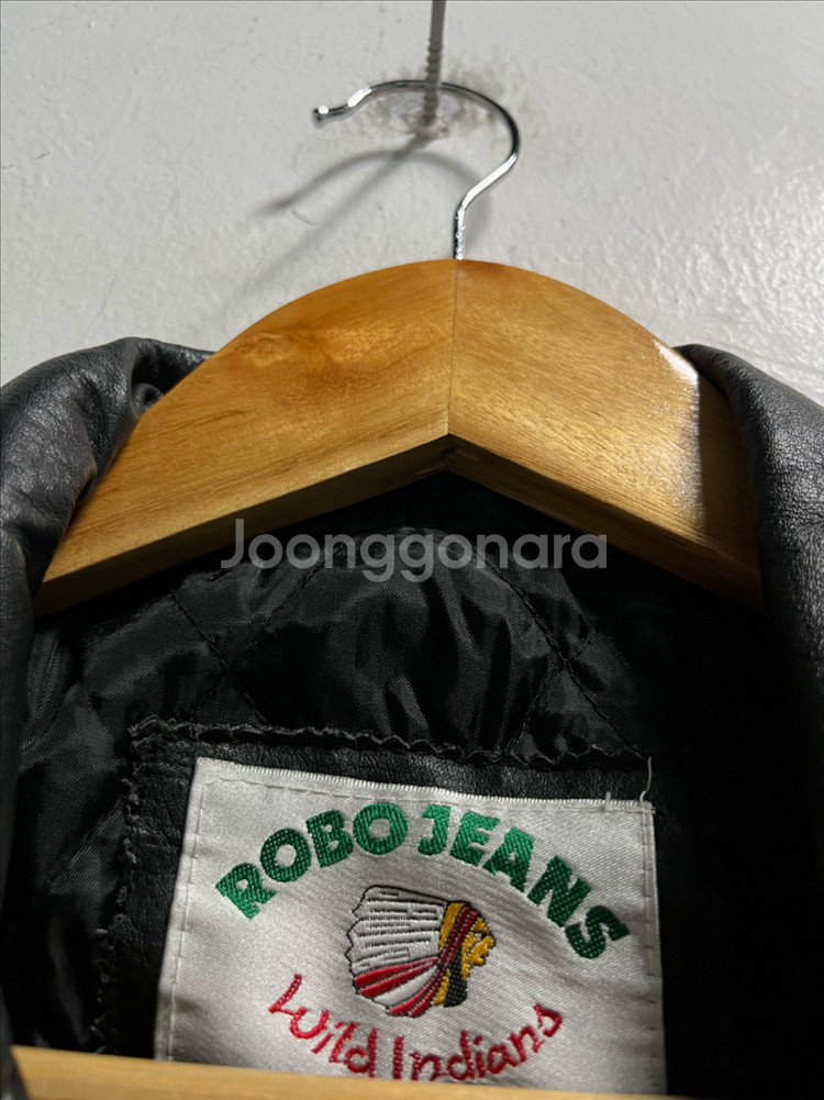 95 ROBO JEANS 레더 양가죽 자켓--4