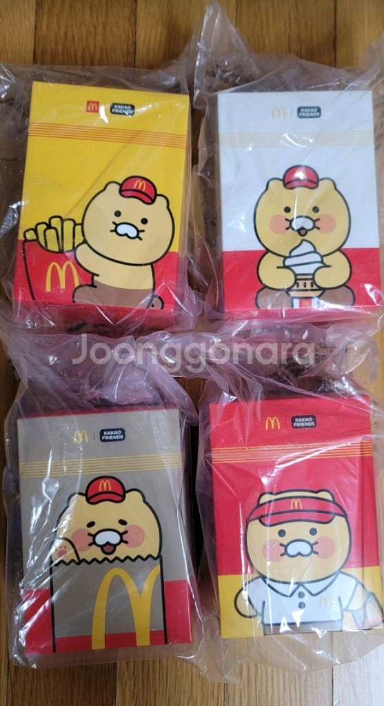 맥도날드 춘식이(크루)인형4종 일괄판매_콜라보--0
