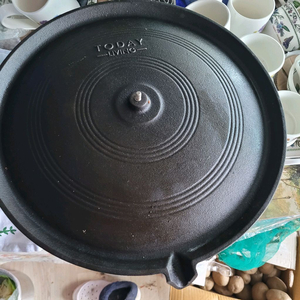무쇠 구이 솥뚜껑 양면 34cm