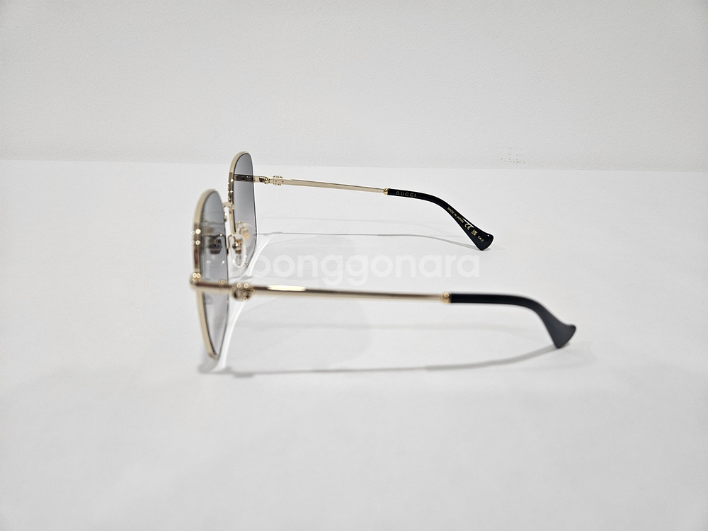 구찌 명품 오버핏 스퀘어 메탈 선글라스[정품/새상품]--4