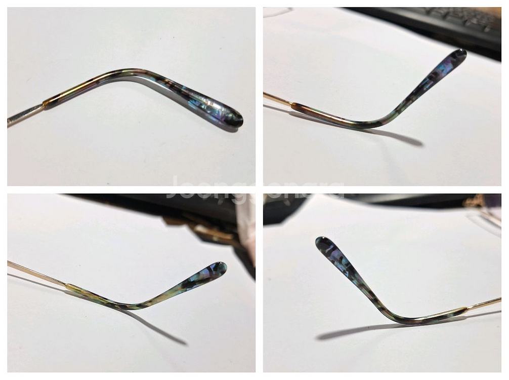 하나에 모리 Hanae mori 빈티지 반무테 안경테--5