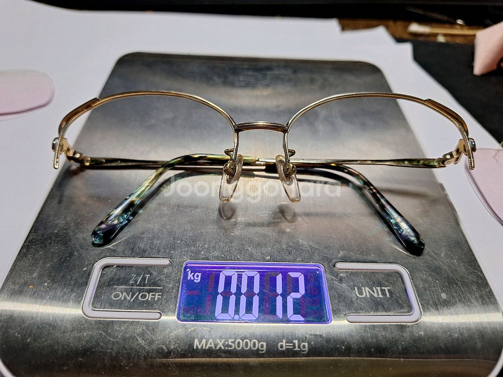 하나에 모리 Hanae mori 빈티지 반무테 안경테--7