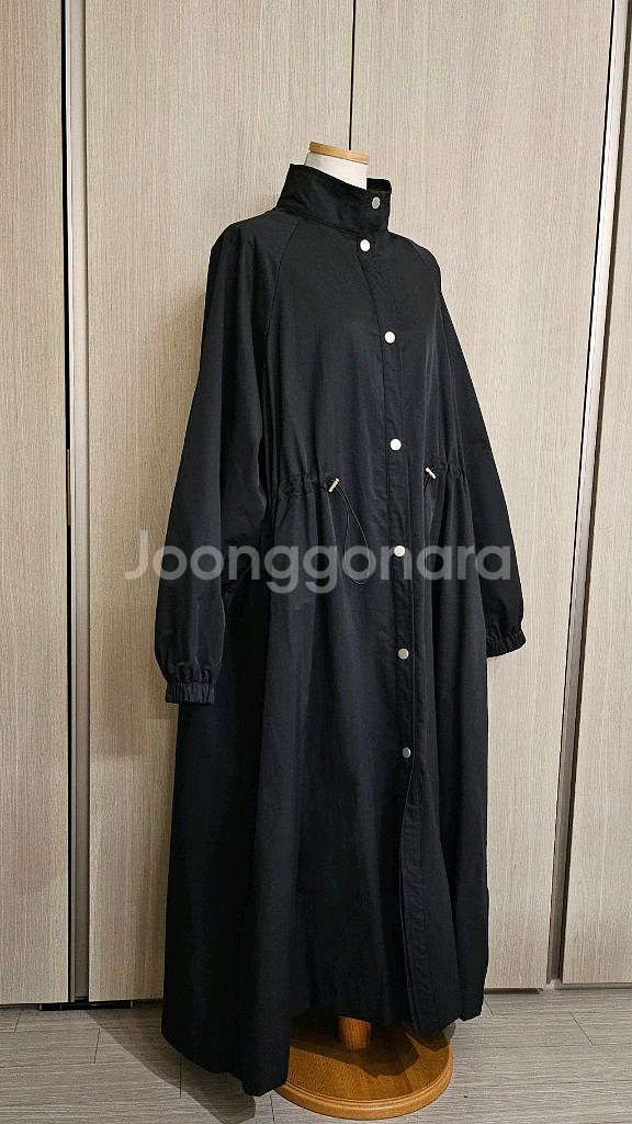 (새상품)청담동 편집샵 프라다원단 바람막이 블랙 롱코트--3