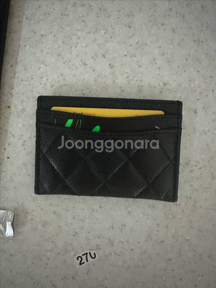 샤넬 캐비어 카드지갑--1
