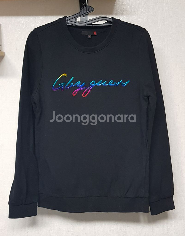 게스 레인보우 고주파 로고 맨투맨 S--0