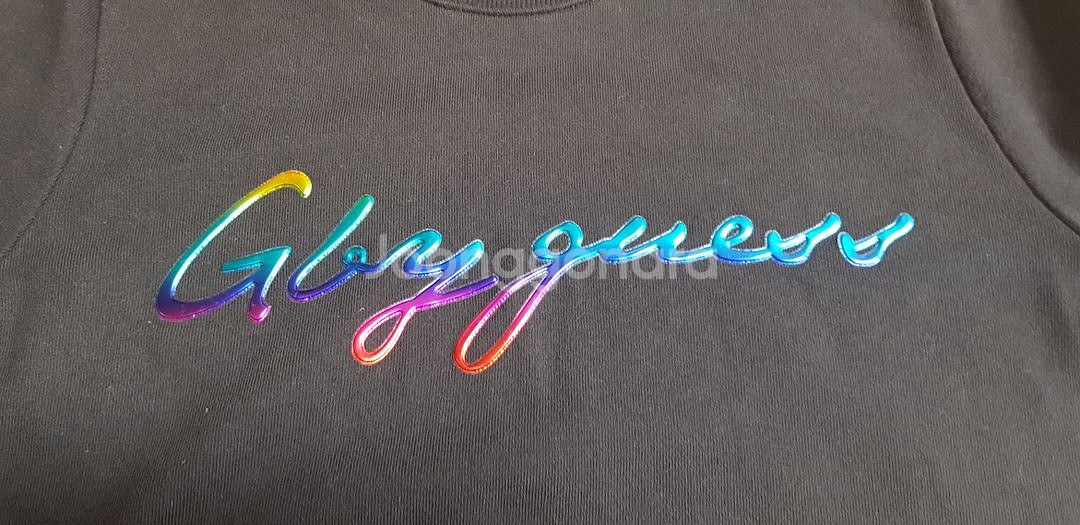 게스 레인보우 고주파 로고 맨투맨 S--2