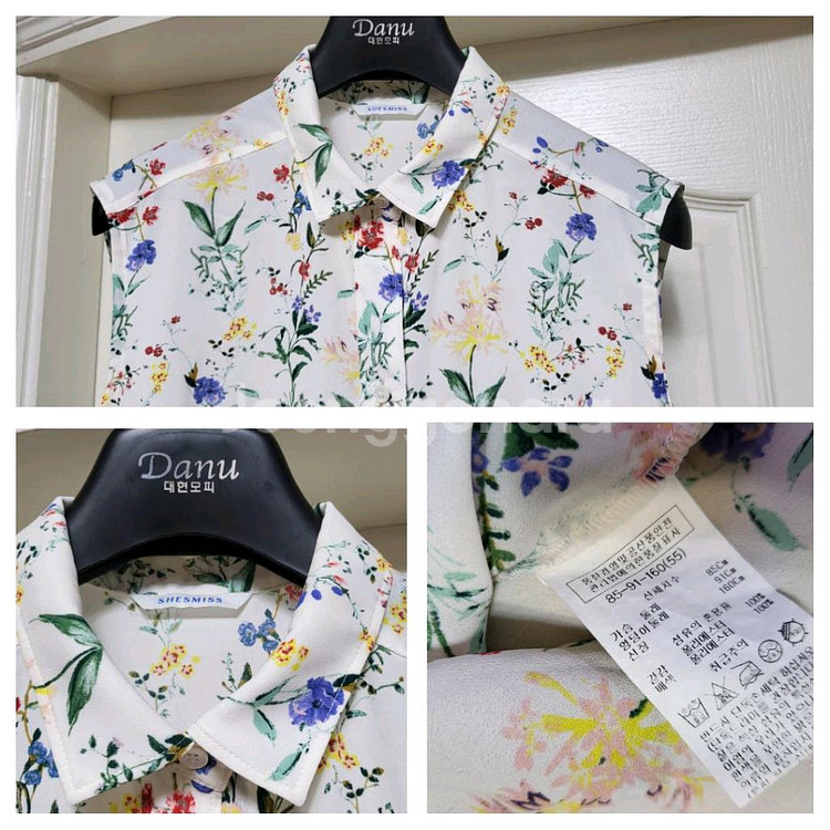 쉬즈미스 플라워 민소매 블라우스55--6