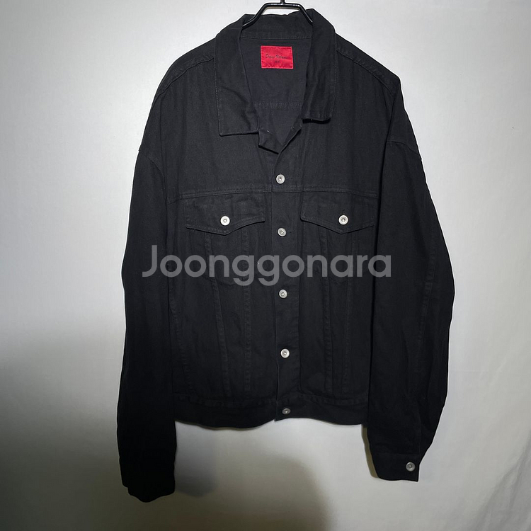 L-XL)오버핏 흑청 데님자켓 청자켓--1