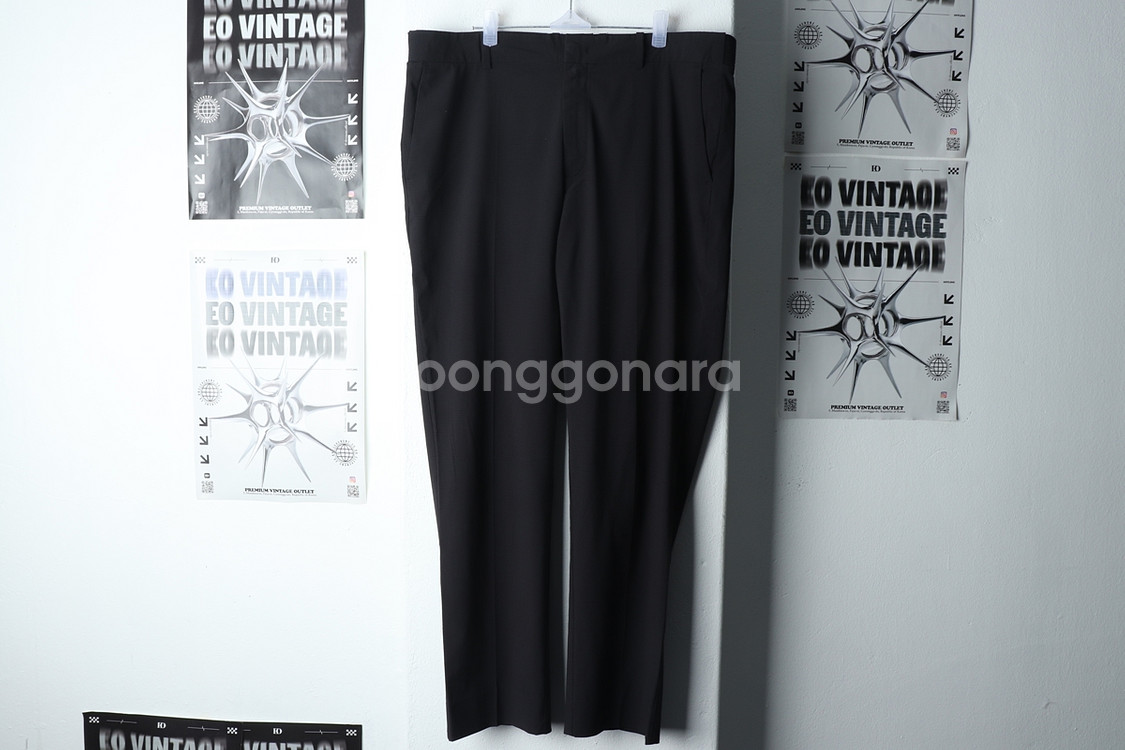 (2XL) 휠라 슬랙스 경량 바지 빅사이즈 폴리 밴딩--1