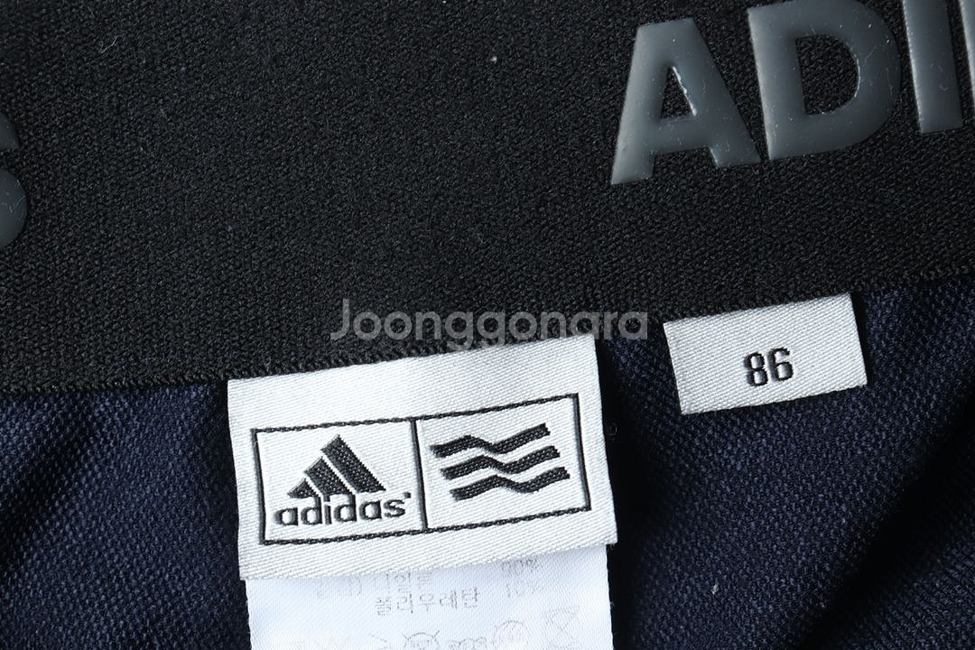 (XL) 아디다스 슬랙스 경량 바지 네이비 폴리 밴딩--5