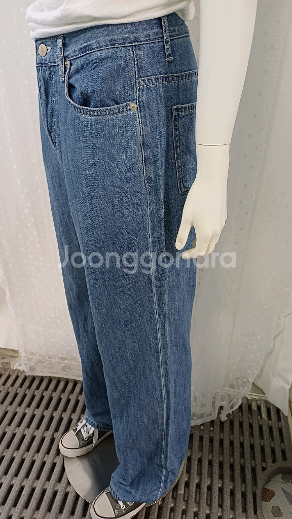 와이드 데님 일자 새상품(27)--2