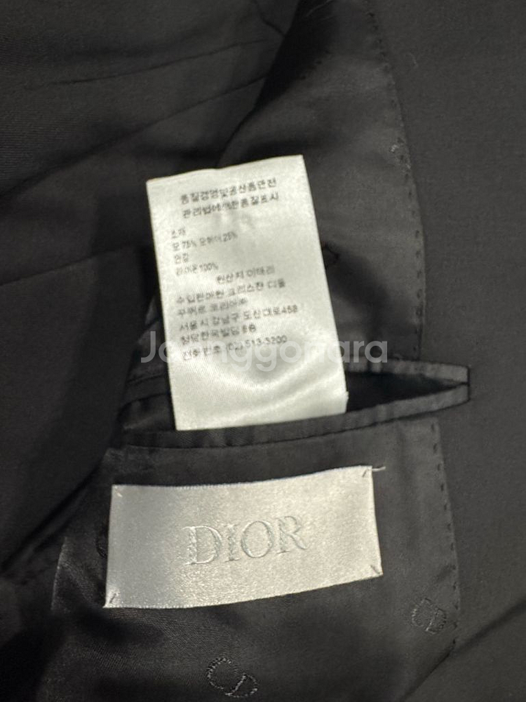 디올옴므 새들 포켓 수트 블랙 54/50--7