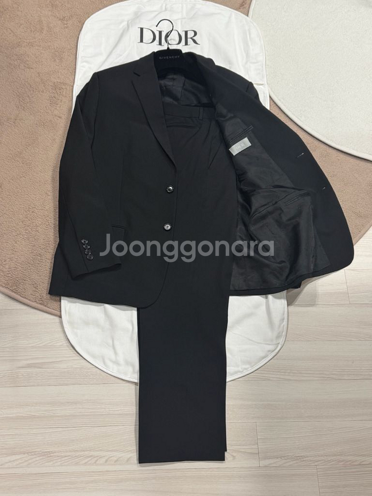 디올옴므 새들 포켓 수트 블랙 54/50--5