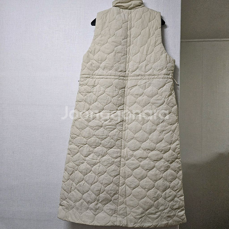 새상품) 가볍고 따뜻한 퀼팅 조끼 롱원피스--5