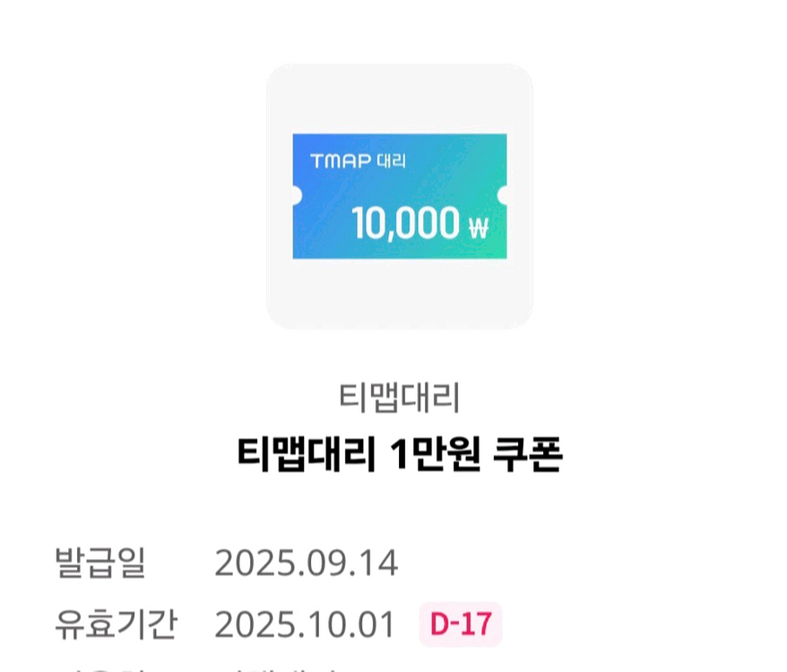 티맵대리 1만원 쿠폰--0