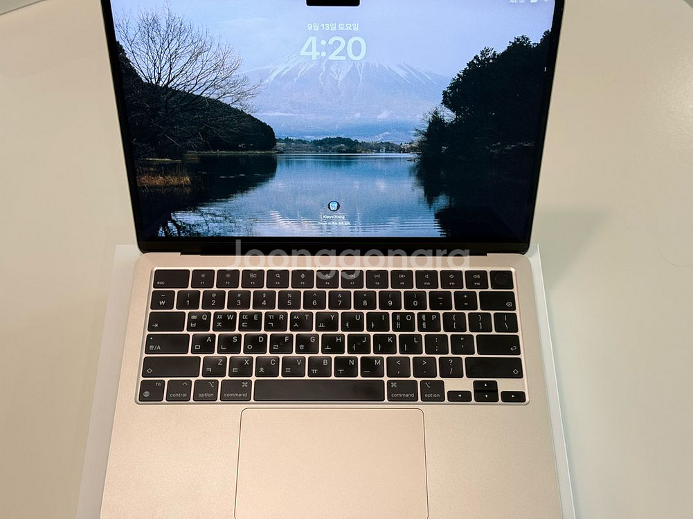 맥북에어 m2 13 풀박스 노기스 512GB 16GB--0