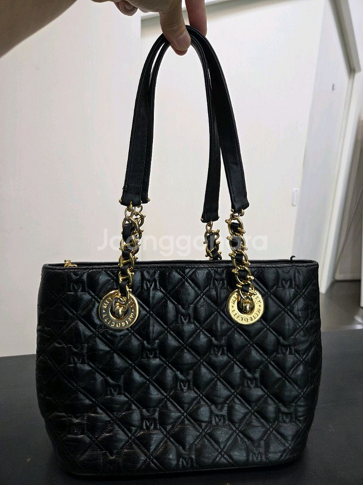 메트로시티 블랙 퀼팅 숄더백 정품 인기제품!--0