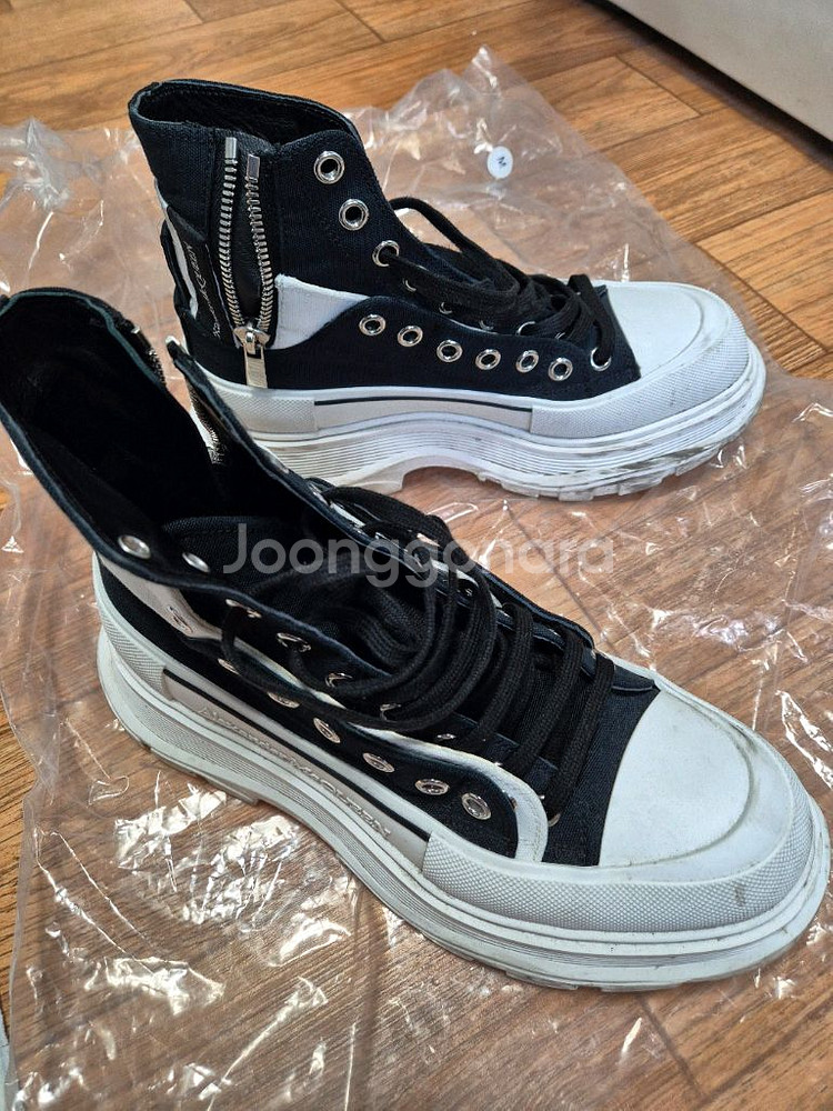 알렉산더 맥퀸 하이탑 스니커즈--0