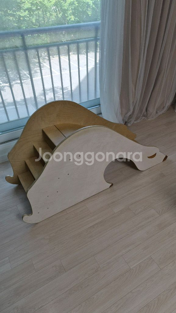 자작나무 원목 북극곰 미끄럼틀--2