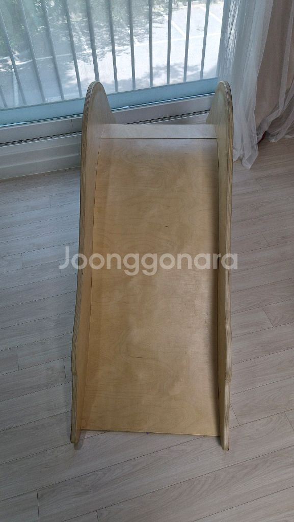 자작나무 원목 북극곰 미끄럼틀--1