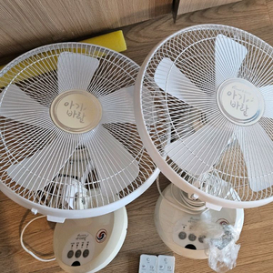 아기바람 벽걸이 선풍기 2대