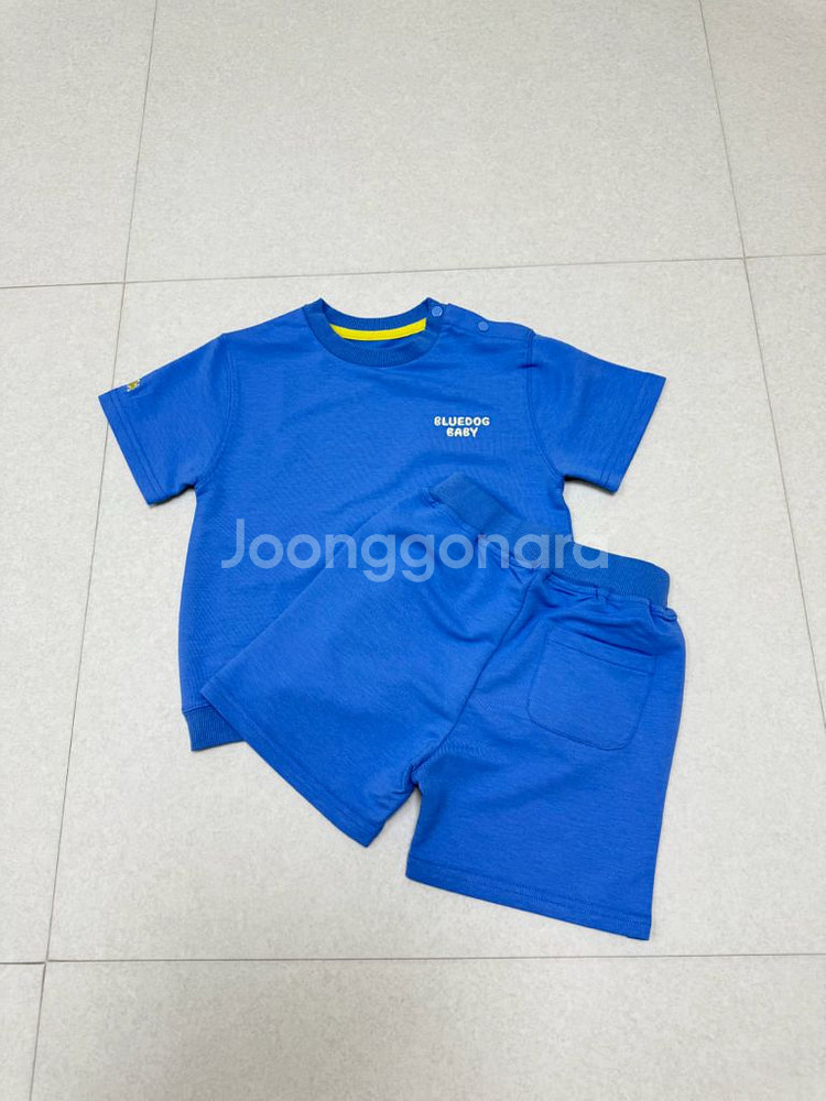 미착용) 블루독베이비 맨투맨 상하세트 110--0