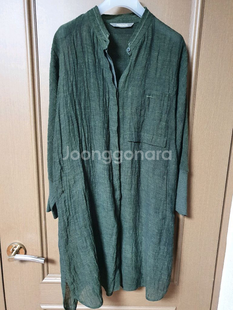 PRENDANG쁘렝땅 미착용 린넨 롱 셔츠 55--6