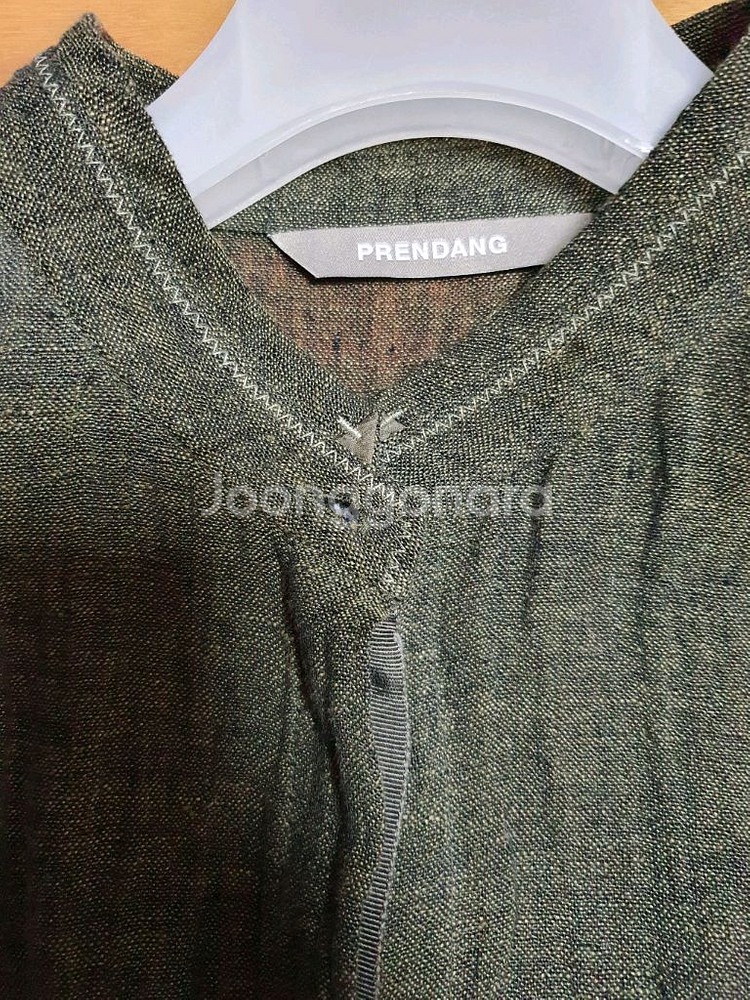 PRENDANG쁘렝땅 미착용 린넨 롱 셔츠 55--8