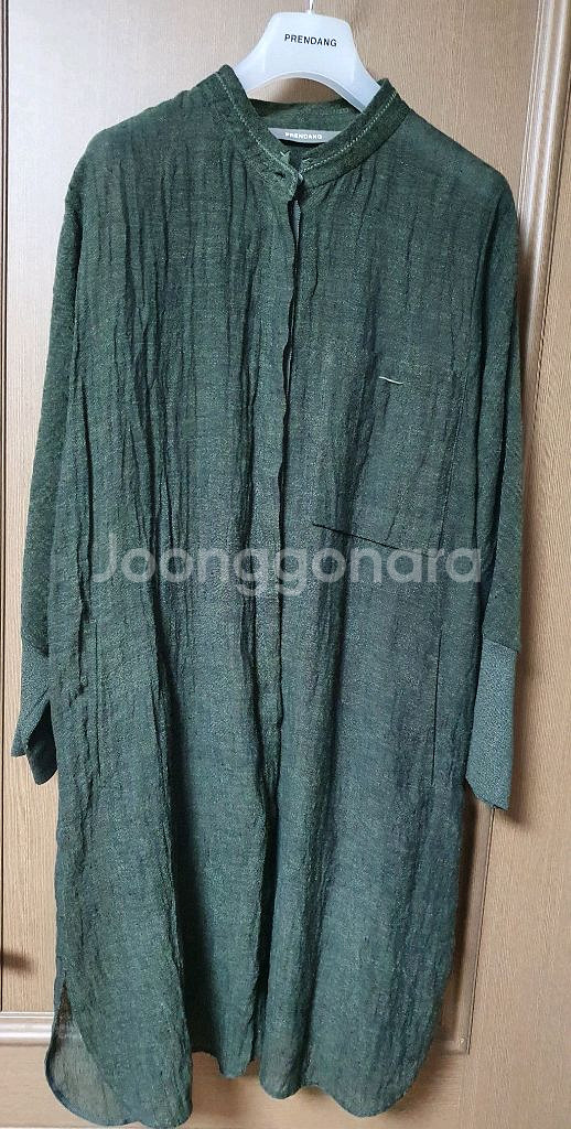 PRENDANG쁘렝땅 미착용 린넨 롱 셔츠 55--7