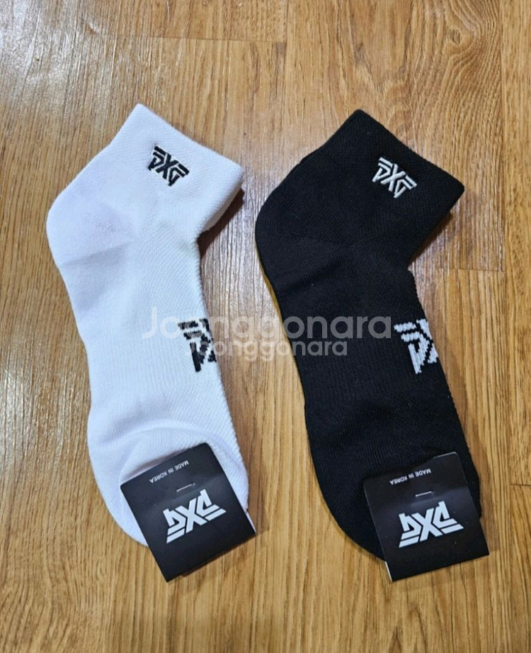 PXG 남성 흰색 골프양말--0