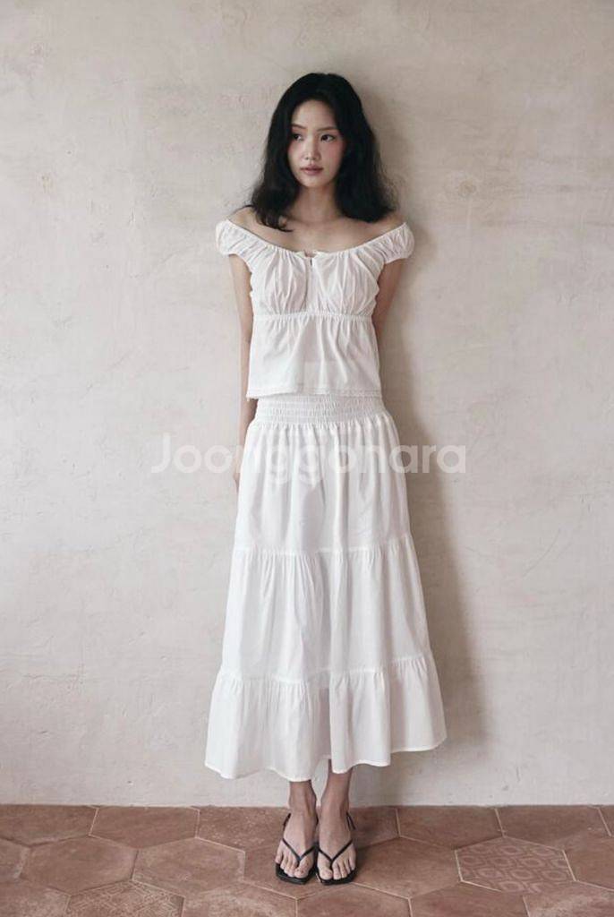 윤슬샵 / repe top tiered skirt se--5