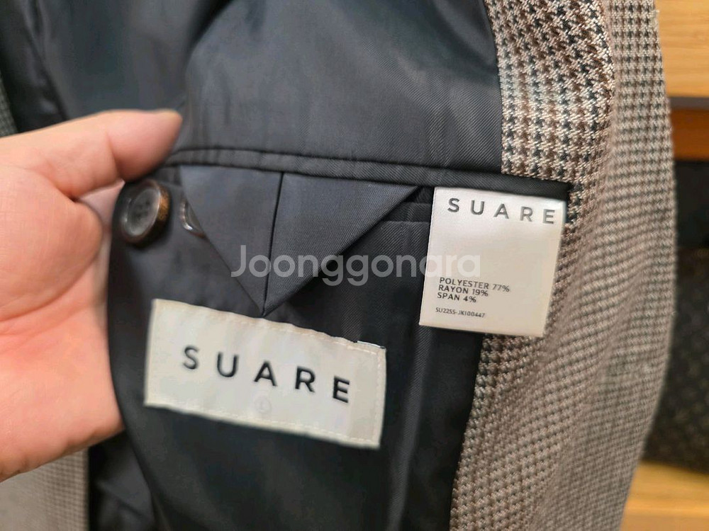 수아레 체크무늬 정장셋업--3