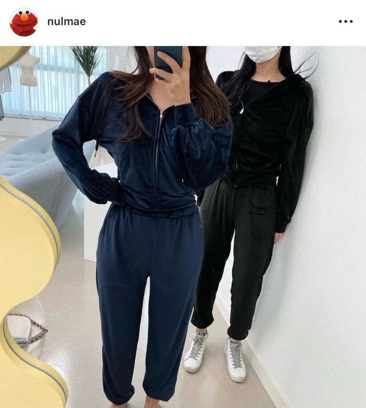 새상품:) 엔뉴엘 애착 벨벳 조거팬츠 이미지