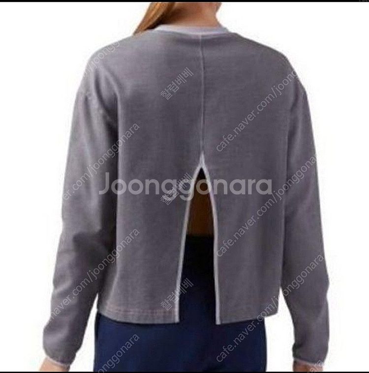 새상품 리복 여성 뒷트임 스웨트 긴팔 셔츠--1