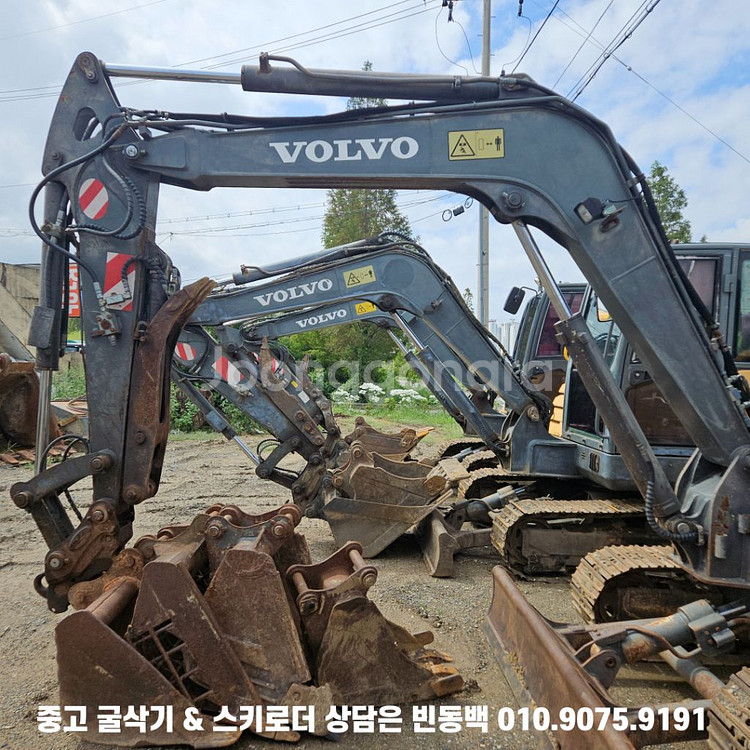 농장용 볼보 EC55C 버켓4종 집게 중고02굴삭기--3