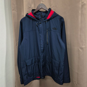노스페이스 네이비 후드 바람막이 자켓