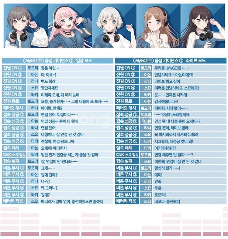 뱅드림 마이고 헤드폰--1