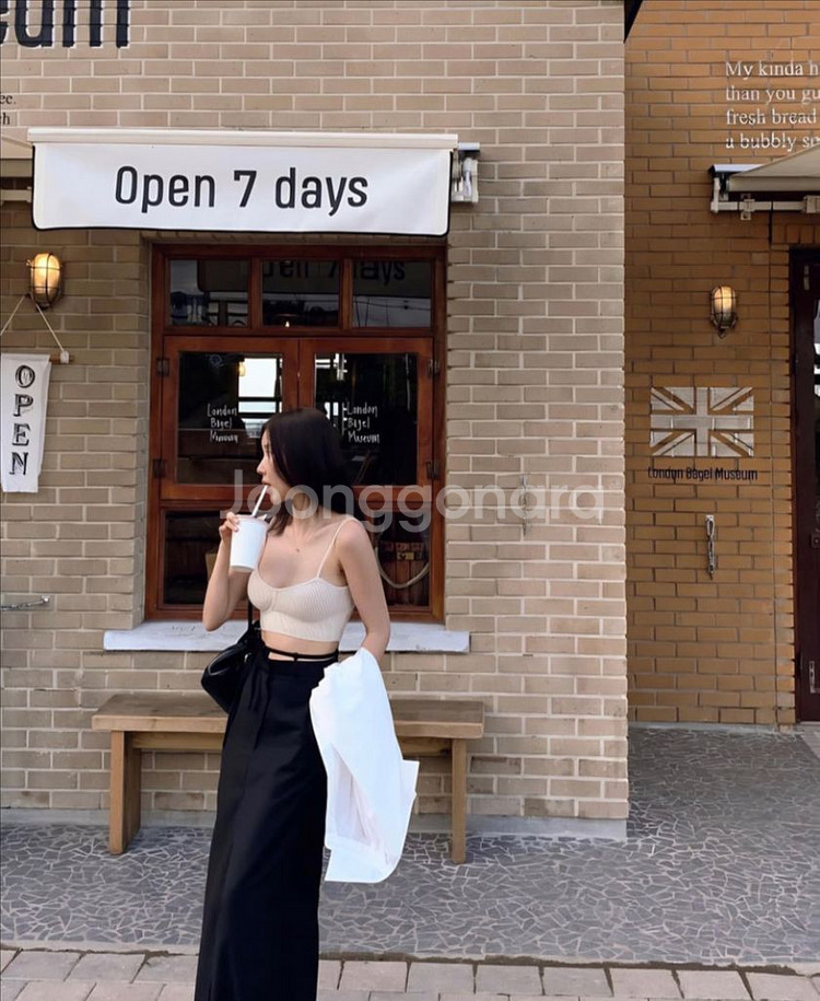 러브미우 LUVMIU 머스트 플레인 스커트 벨트 롱치마--2