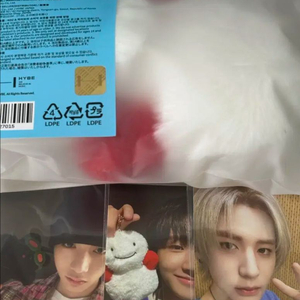 쁘넥도 운아기 플러시 키링+포카