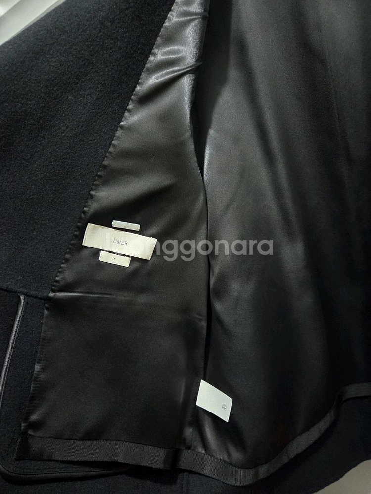 2025 유메르 코트 뉴 잔느 캐시미어 하이넥 블랙--12