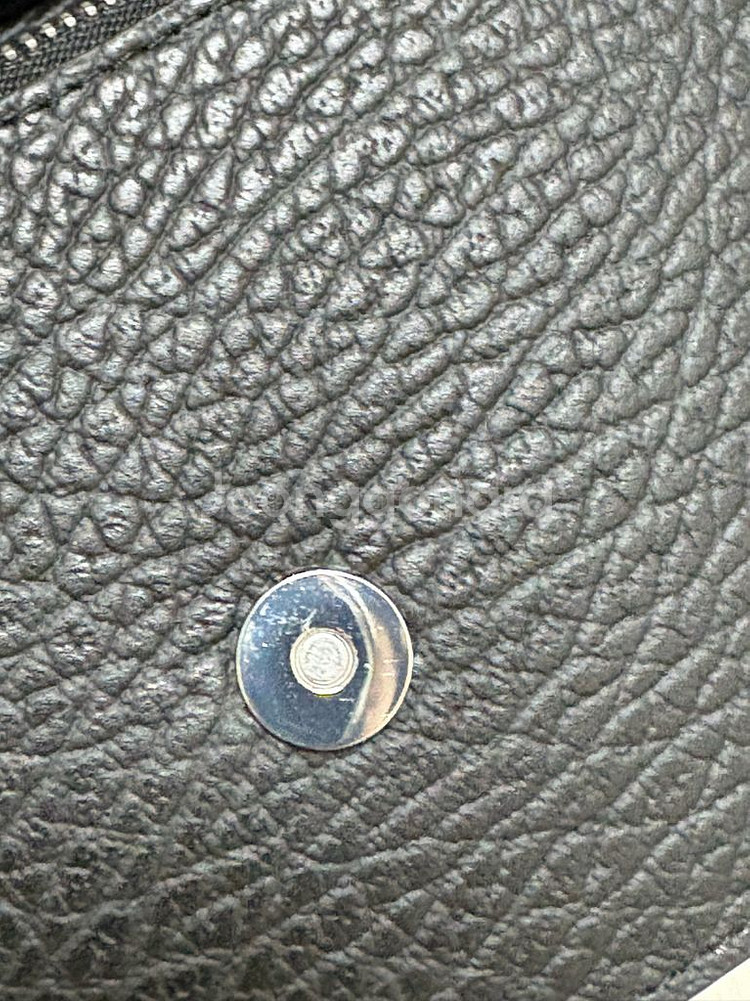 메종 마르지엘라 포 스티치 체인 플랩 지갑 블랙--3