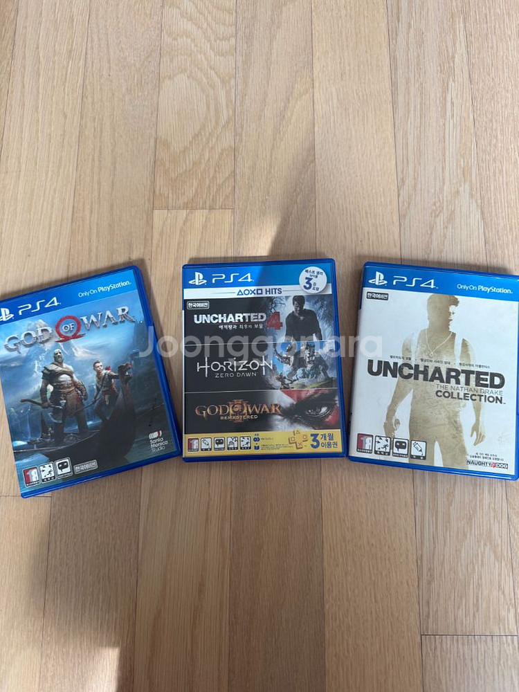 PS4 게임 3개 일괄(갓오브워, 언차티드, 합본팩)--0