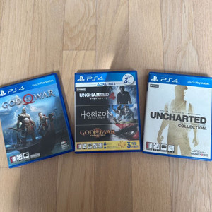 PS4 게임 3개 일괄(갓오브워, 언차티드, 합본팩)