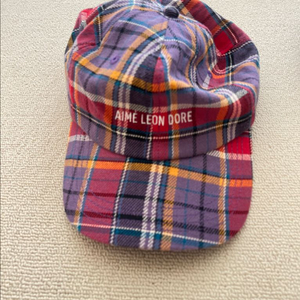 AIM LEON DORE 체크 캡