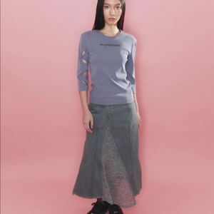 오들리워크샵 Layered Hybrid skirt