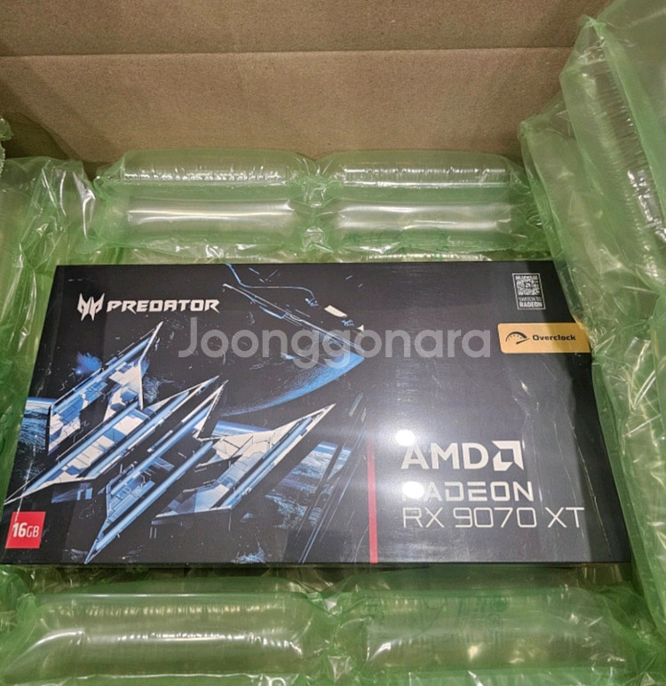 Predator RX 9070 XT 그래픽카드 미개봉--0