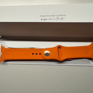 애플워치 에르메스 스포츠밴드 (오랑쥬, 46mm)