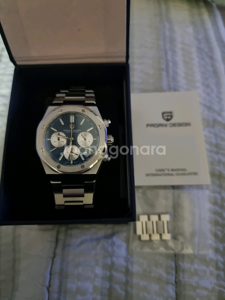 파귀니 디자인 시계(풀박)42mm--0
